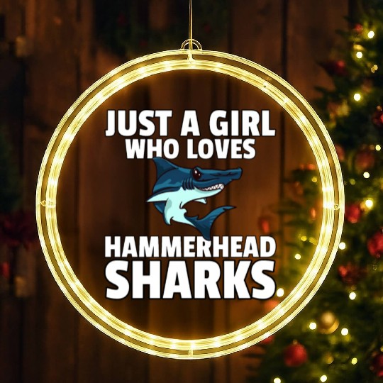 Hammerhead Shark LED Christmas Window Lights