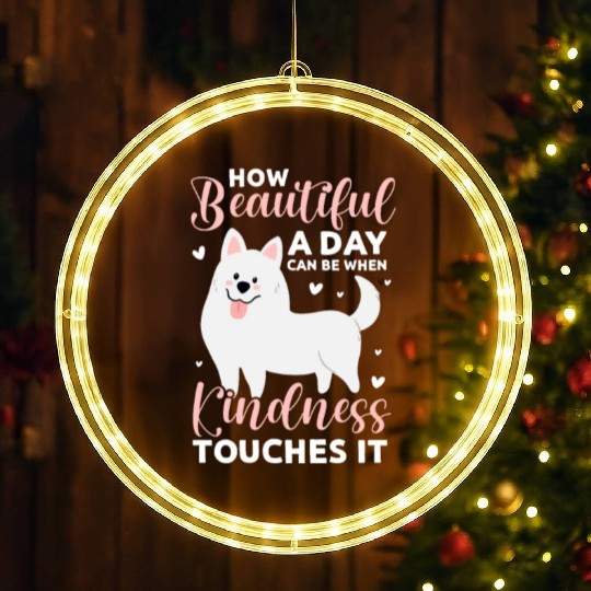 How Beautiful A Day Can Be, Great Pyrenees LED Christmas Window Lights