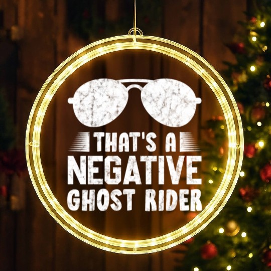 That'S A Negative Ghost Rider Pun For Movie LED Christmas Window Lights