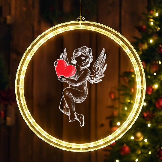 Cherub Baby Angel Christian Church Cupid He LED Christmas Window Lights