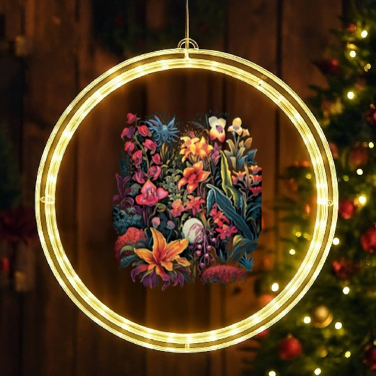 Orchids Flowers Garden Blossom Orchid Lover LED Christmas Window Lights