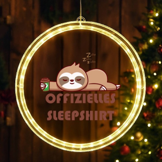 Sleep LED Christmas Window Lights pyjamas nightdress sloth gift travel