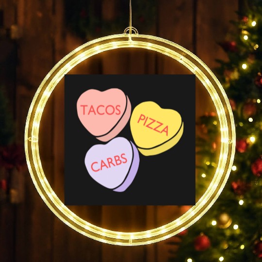 FRONTARTFunny Conversation Hearts Candy LED Christmas Window Lights