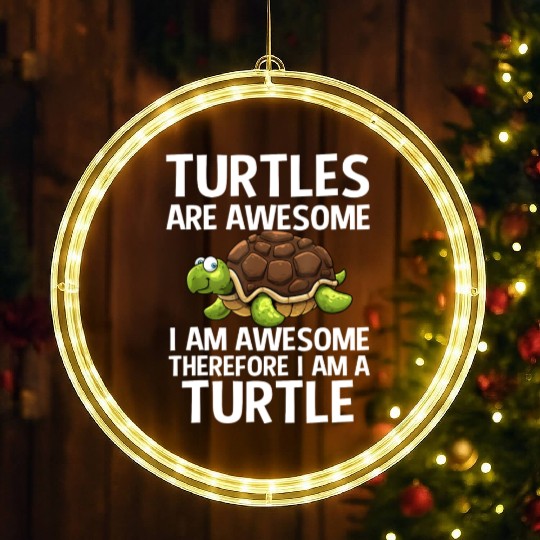 Cool Sea Turtle Tortoise Lover Turtle Animal LED Christmas Window Lights