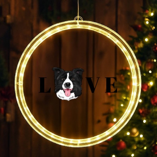 Border Collie Lover Border Collie Gift Border LED Christmas Window Lights