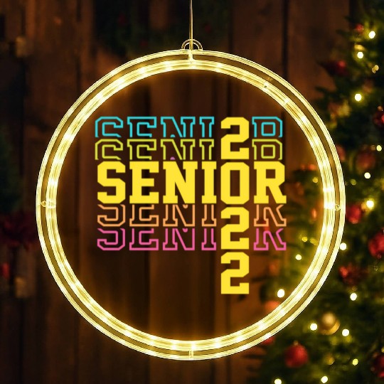 Grad 22 Senior Class Of 2022 Bright Colors Ns Will LED Christmas Window Lights