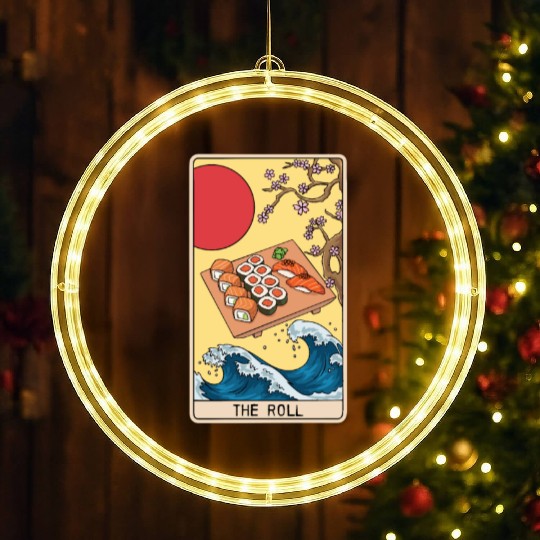 Tarot Card Reader Sushi Lover Sushi Eater Japanese LED Christmas Window Lights
