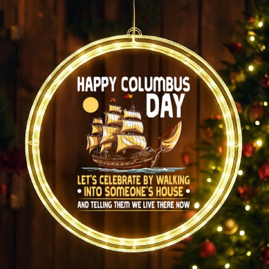 Aboriginal Indians Indigenous Native American Day LED Christmas Window Lights