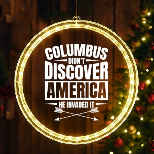 Aboriginal Indians Indigenous Native American Day LED Christmas Window Lights