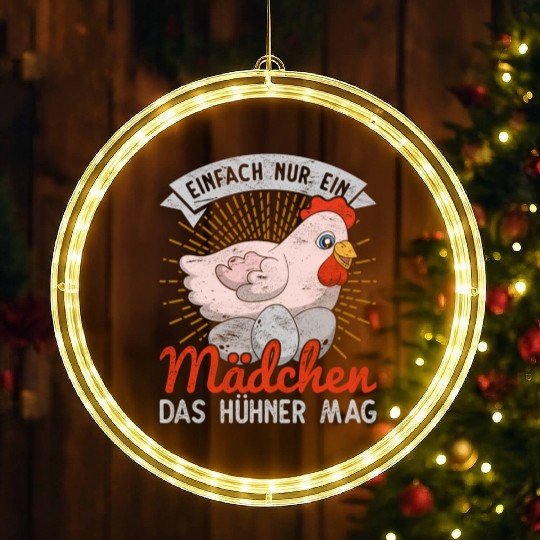 Just a girl who likes chickens animal chicken LED Christmas Window Lights