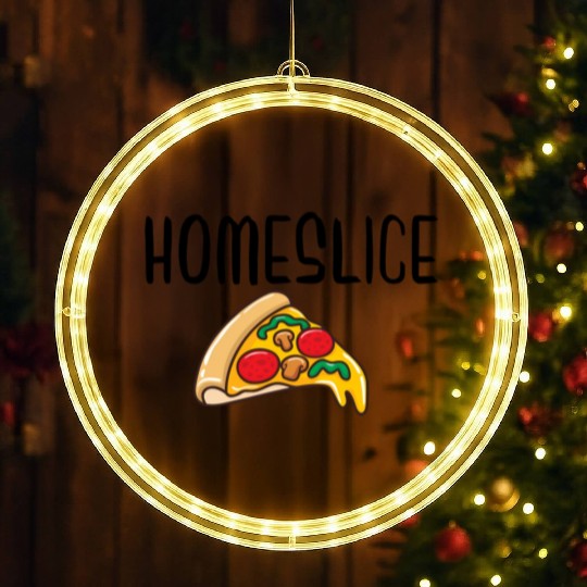 Homeslice Pizza Pizza Merry LED Christmas Window Lights