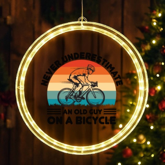 Racing Bike Cycling Racing Cyclist Racing Bikes LED Christmas Window Lights