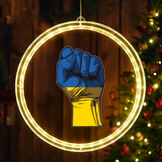 Ukraine Fist Flag Ukraine Flag LED Christmas Window Lights