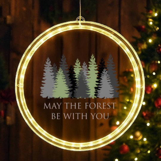 May The Forest Be With You LED Christmas Window Lights