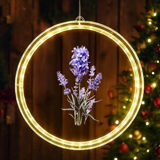 Lavender Flower LED Christmas Window Lights