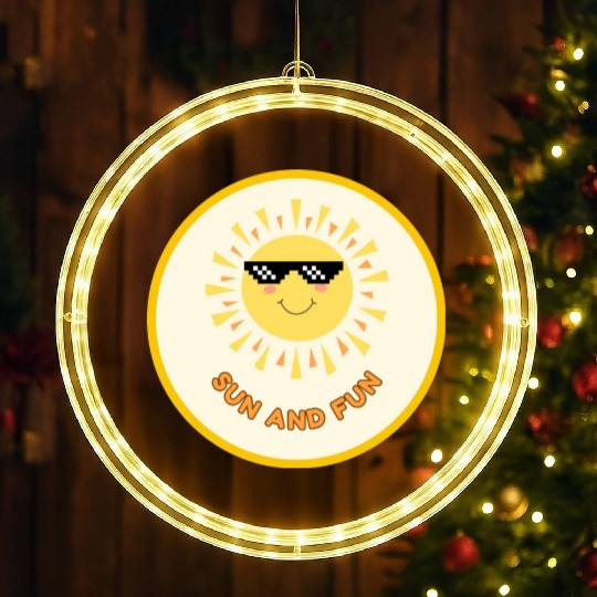 Radiant Vibes, Endless Summer Fun LED Christmas Window Lights