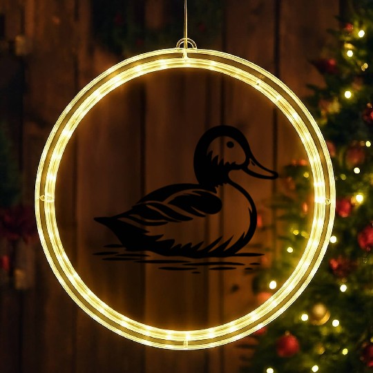 Duck Bird Nature Pond LED Christmas Window Lights