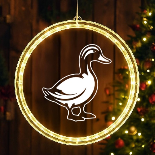 Duck Bird Nature Pond LED Christmas Window Lights