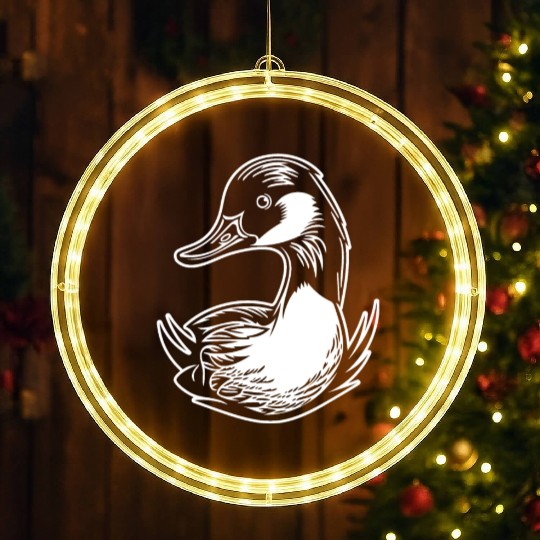 Duck Bird Nature Pond LED Christmas Window Lights