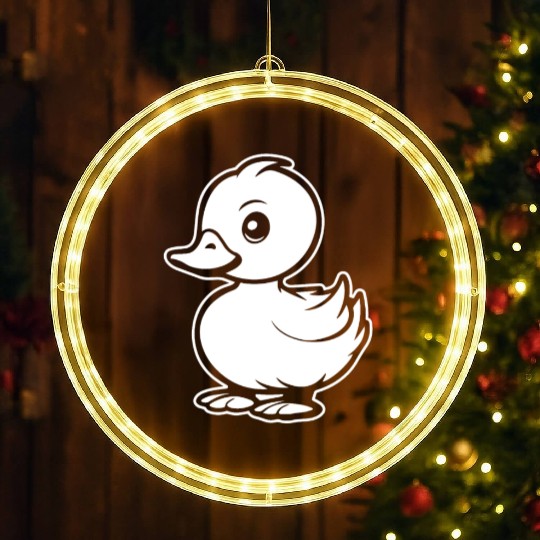Duck Bird Nature Pond LED Christmas Window Lights