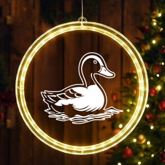 Duck Bird Nature Pond LED Christmas Window Lights