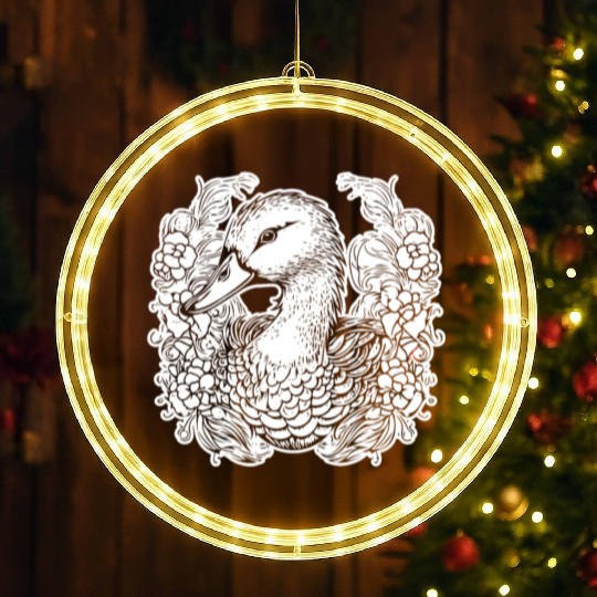 Duck Bird Nature Pond LED Christmas Window Lights