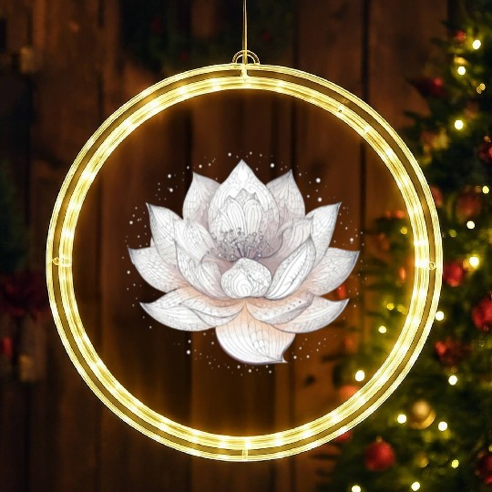 serene Lotus (1) LED Christmas Window Lights
