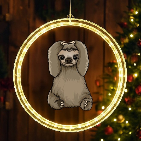 sloth omg what did i do LED Christmas Window Lights