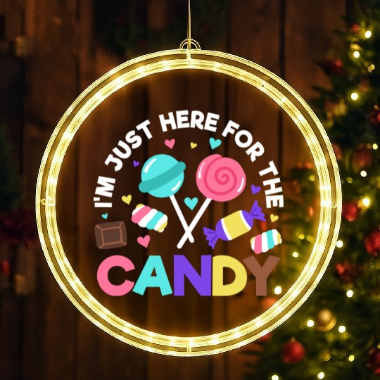 Halloween Candy Trick or Treat Party quote LED Christmas Window Lights