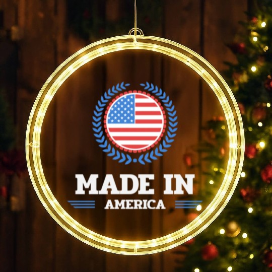 made in america red girl love LED Christmas Window Lights