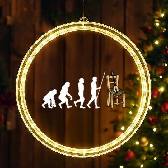Irish Bouzouki Instrument Greek LED Christmas Window Lights