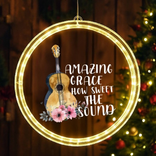Amazing Grace How Sweet The Sound LED Christmas Window Lights