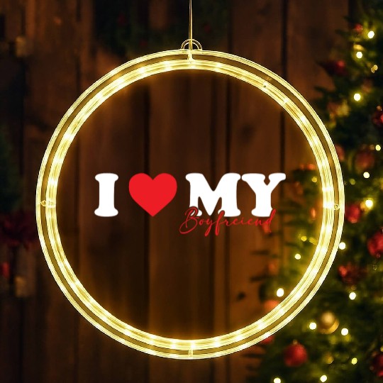 I Love My Boyfriend I Heart My Boyfriend LED Christmas Window Lights