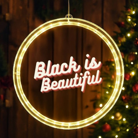 Black is Beautiful LED Christmas Window Lights