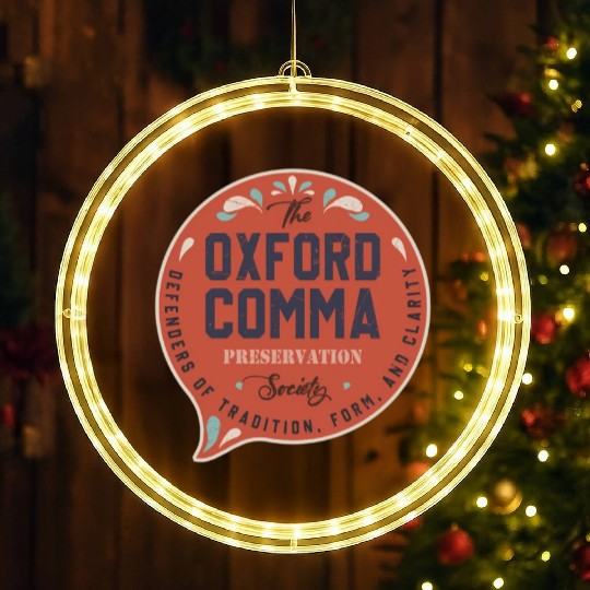 The Oxford Comma Preservation Society Team Oxford LED Christmas Window Lights