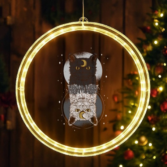 As Above so Below Cat LED Christmas Window Lights