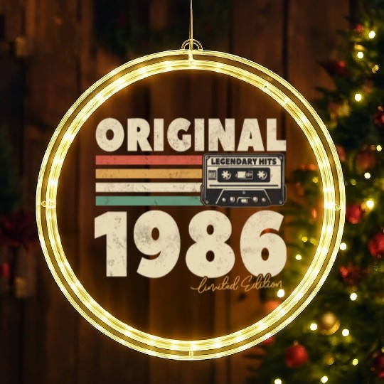 Vintage 1986 Birthday Gift LED Christmas Window Lights
