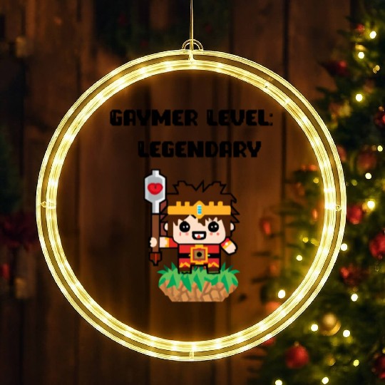Gaymer Level Legendary LED Christmas Window Lights