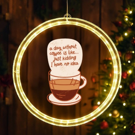 Fun Coffee LED Christmas Window Lights