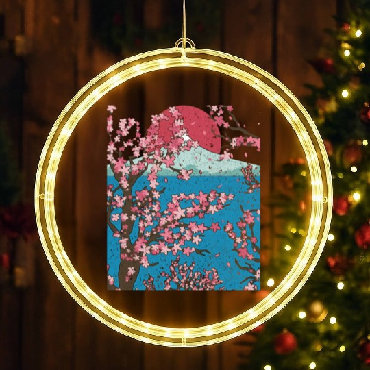 Japan cherry blossom gift sunset sakura LED Christmas Window Lights