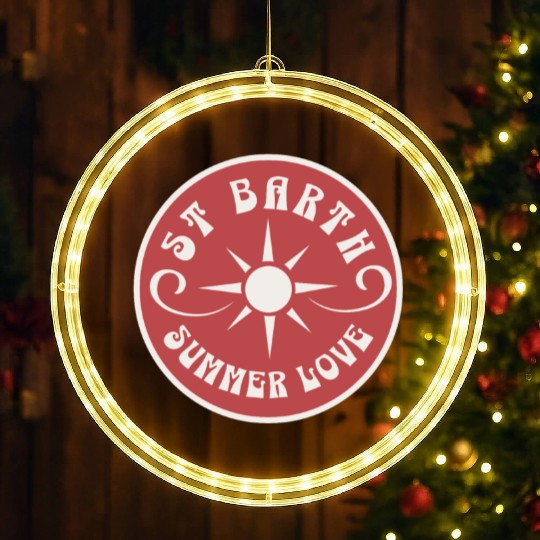 Saint Barthelemy Caribbean Summer Love LED Christmas Window Lights