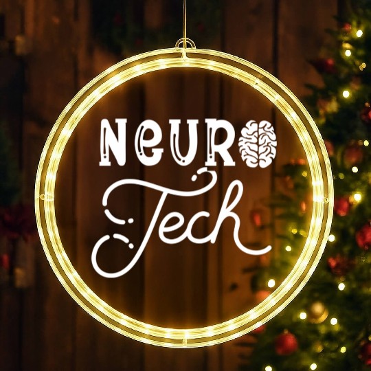Neuro Tech Neurology Nursing Medical Neuro Science LED Christmas Window Lights