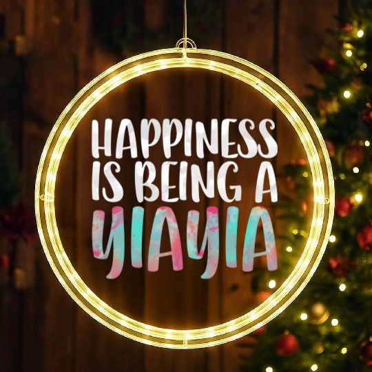 Happiness Is Being A Yiayia Mother'S Day LED Christmas Window Lights