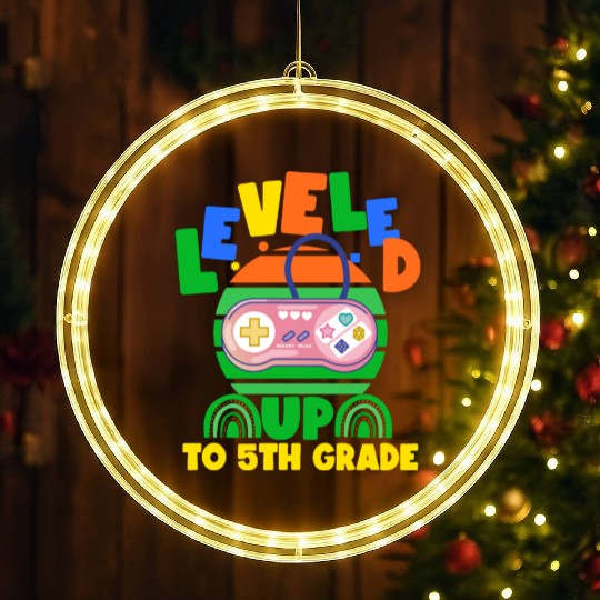 Level up to 5th grade, back to school LED Christmas Window Lights