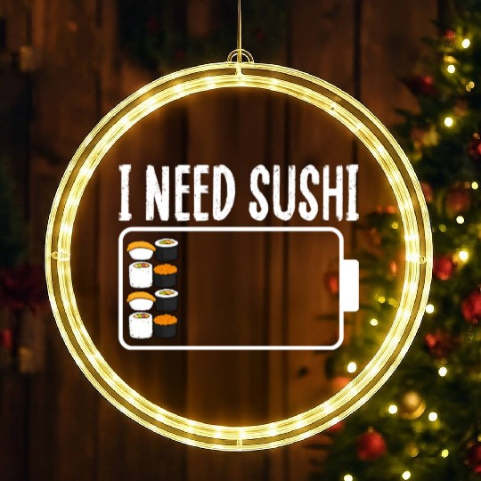 Sushi low battery funny cool LED Christmas Window Lights