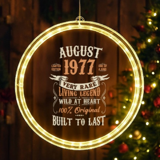 August 1977 Birthday Surprise LED Christmas Window Lights
