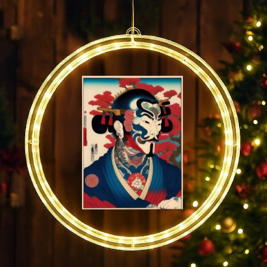 Yakuza Warriors of the Edo Night LED Christmas Window Lights