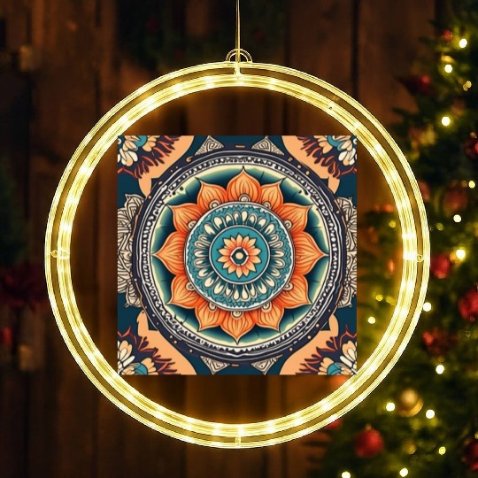 Mandala design LED Christmas Window Lights