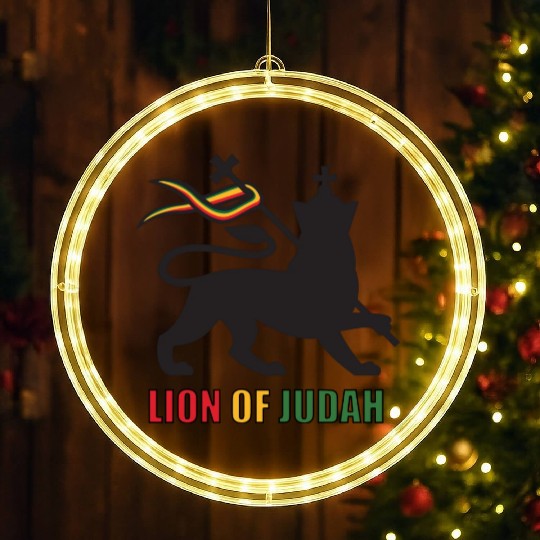 Rastafarian symbol, Lion of Judah LED Christmas Window Lights