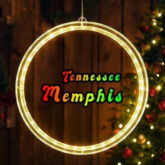 Memphis Tennessee rainbow design LED Christmas Window Lights